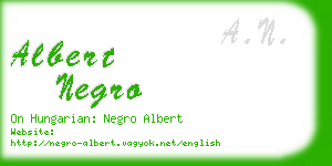 albert negro business card